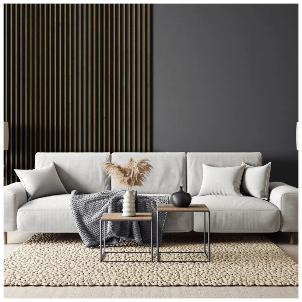 Stenové lamely SLIM 3 ČIERNY/DUB