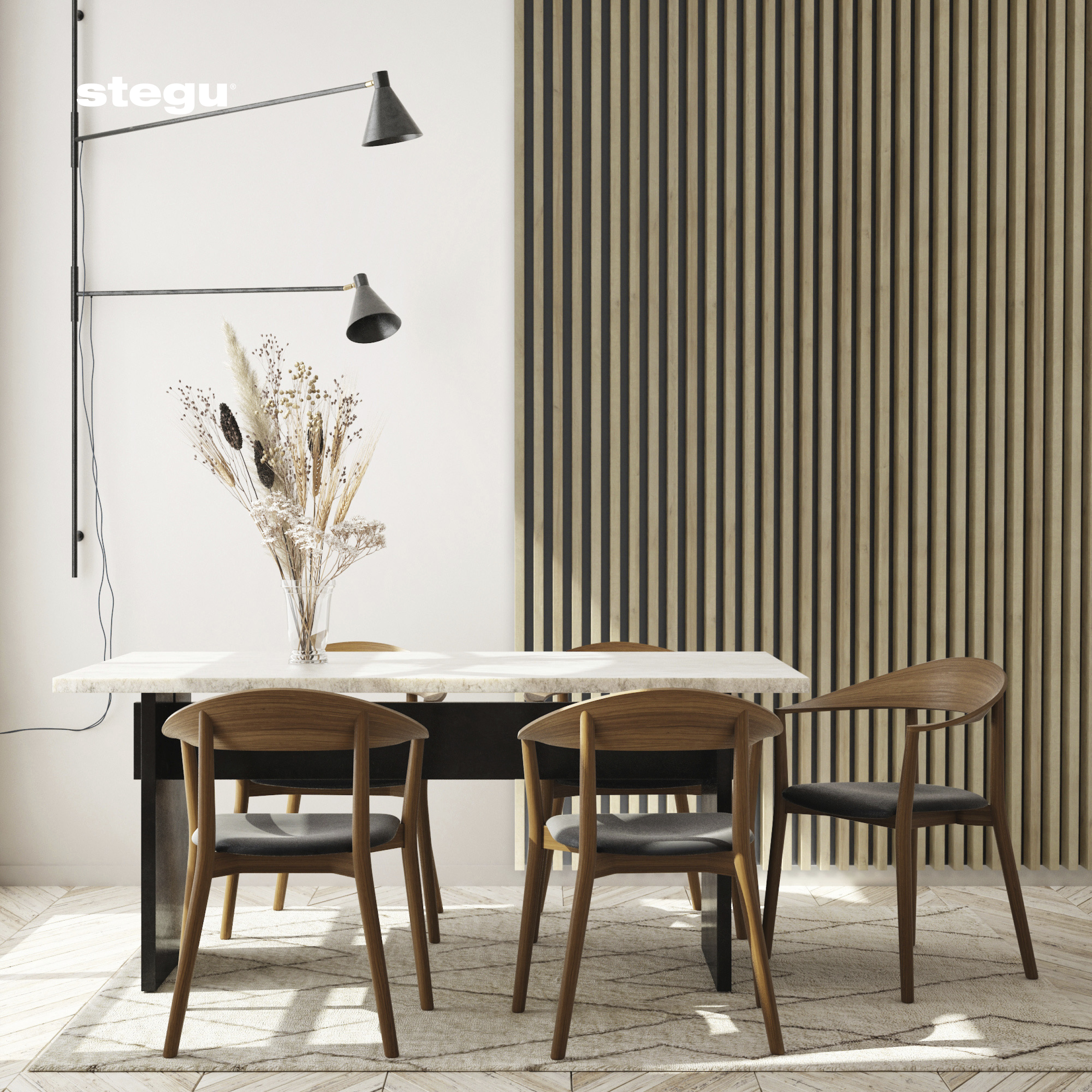 Stenové lamely SLIM 3 DUB/ČIERNY