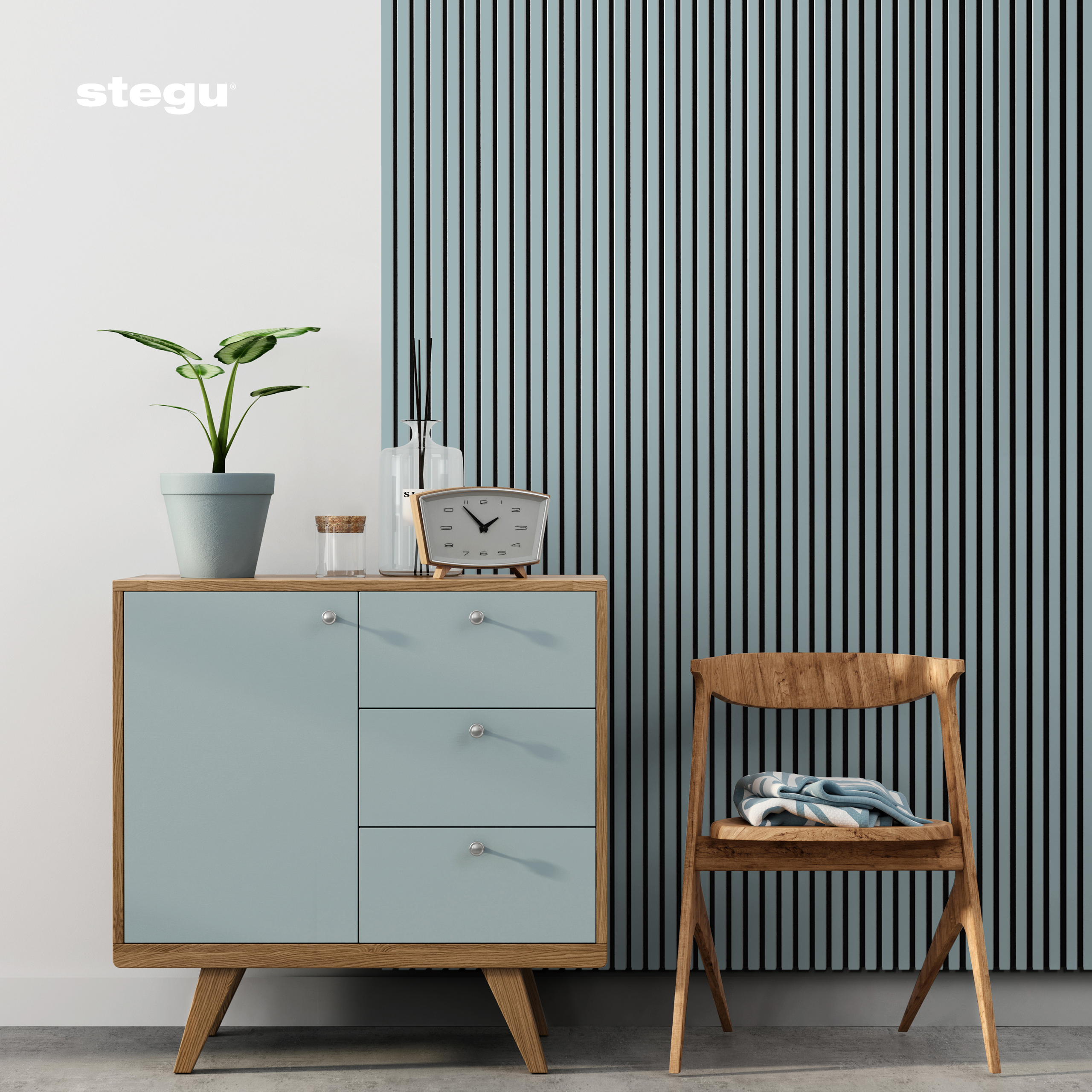Stenové lamely ACOUSTIC LINE SMOKE BLUE