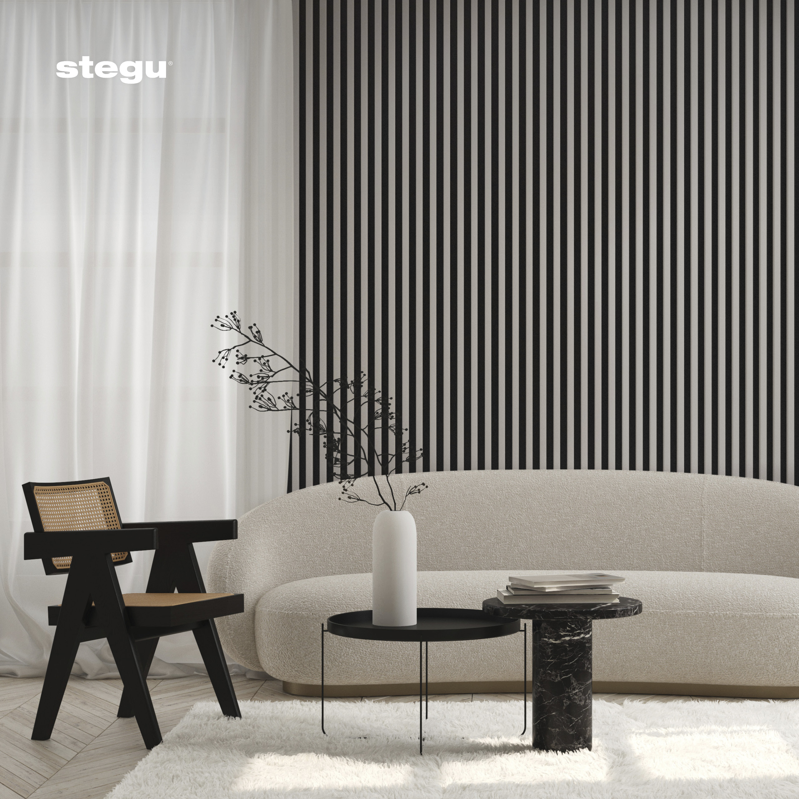 Stenové lamely SLIM 3 - JAPANDI/ČIERNA