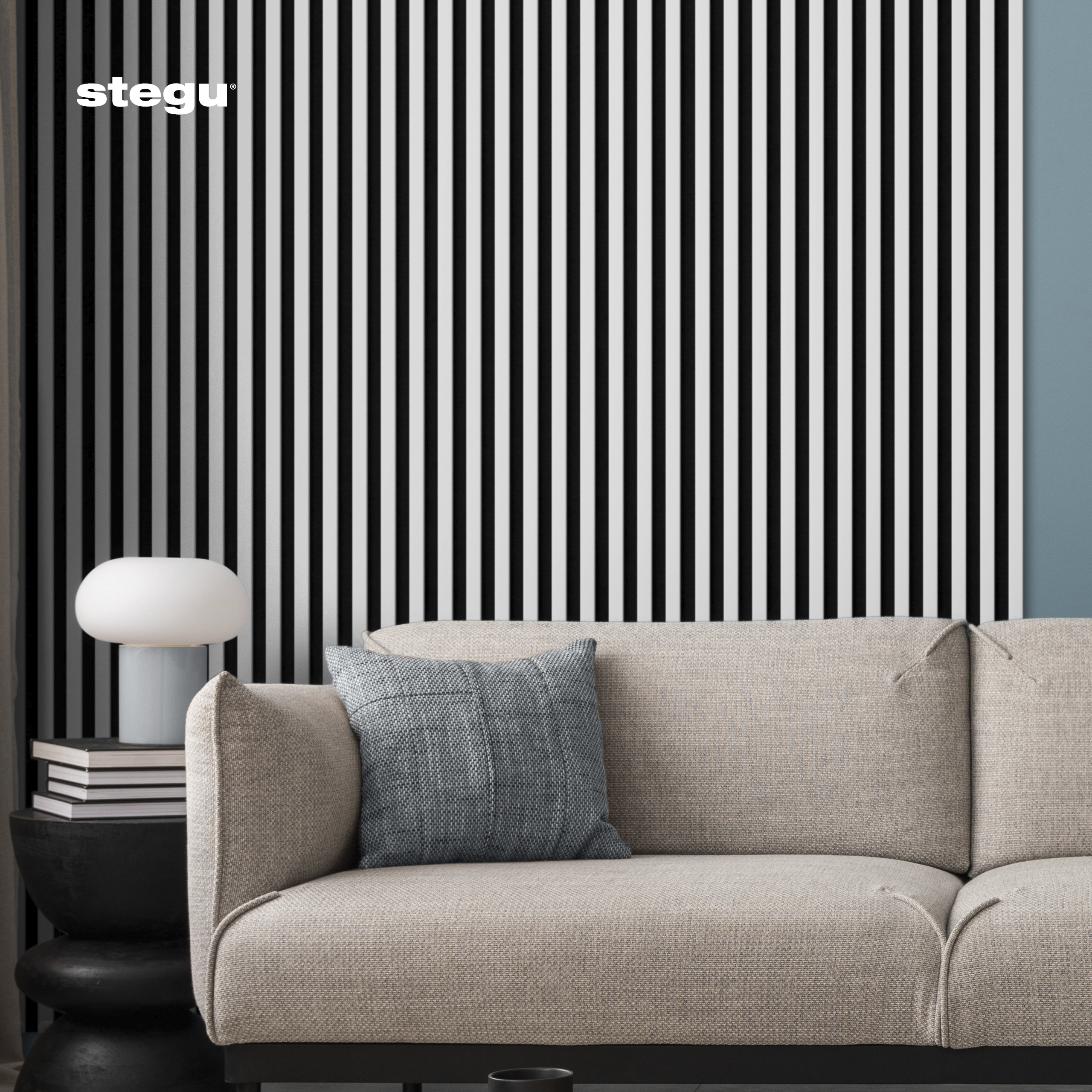 Stenové lamely ACOUSTIC PROLINE 120 - BIELA/ČIERNA