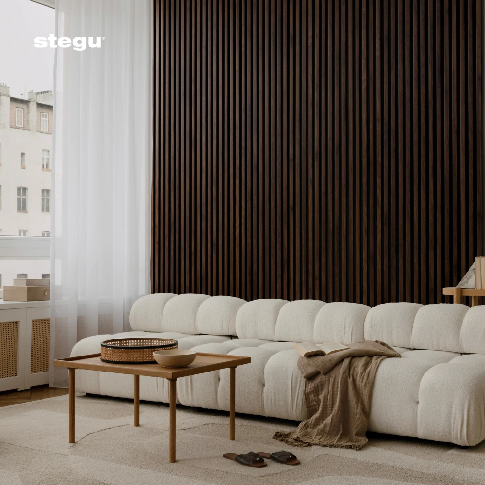 Stenové lamely SOLID LINE 7S - WALNUT/ČIERNA