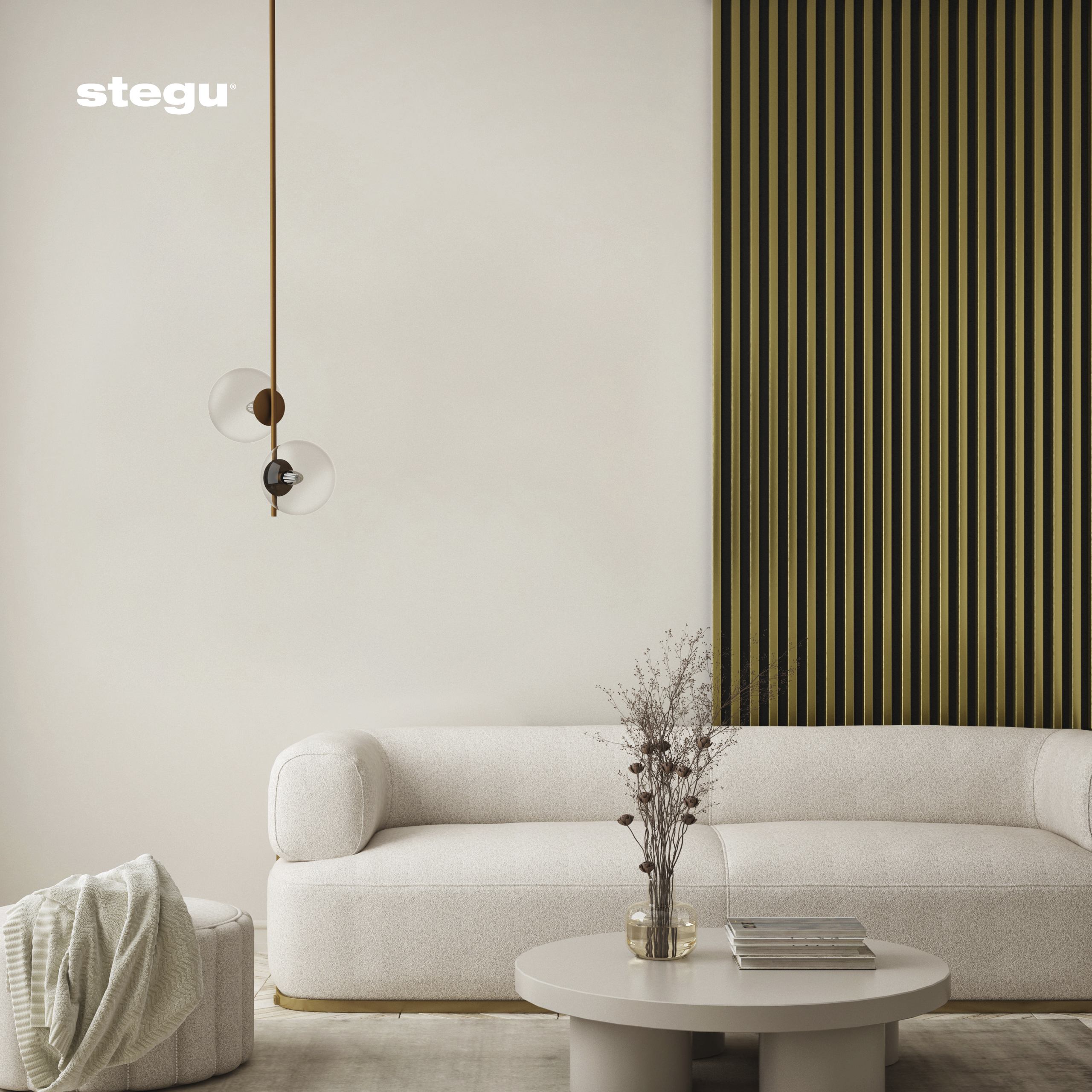 Stenové lamely SLIM 3 ZLATÝ/ČIERNY