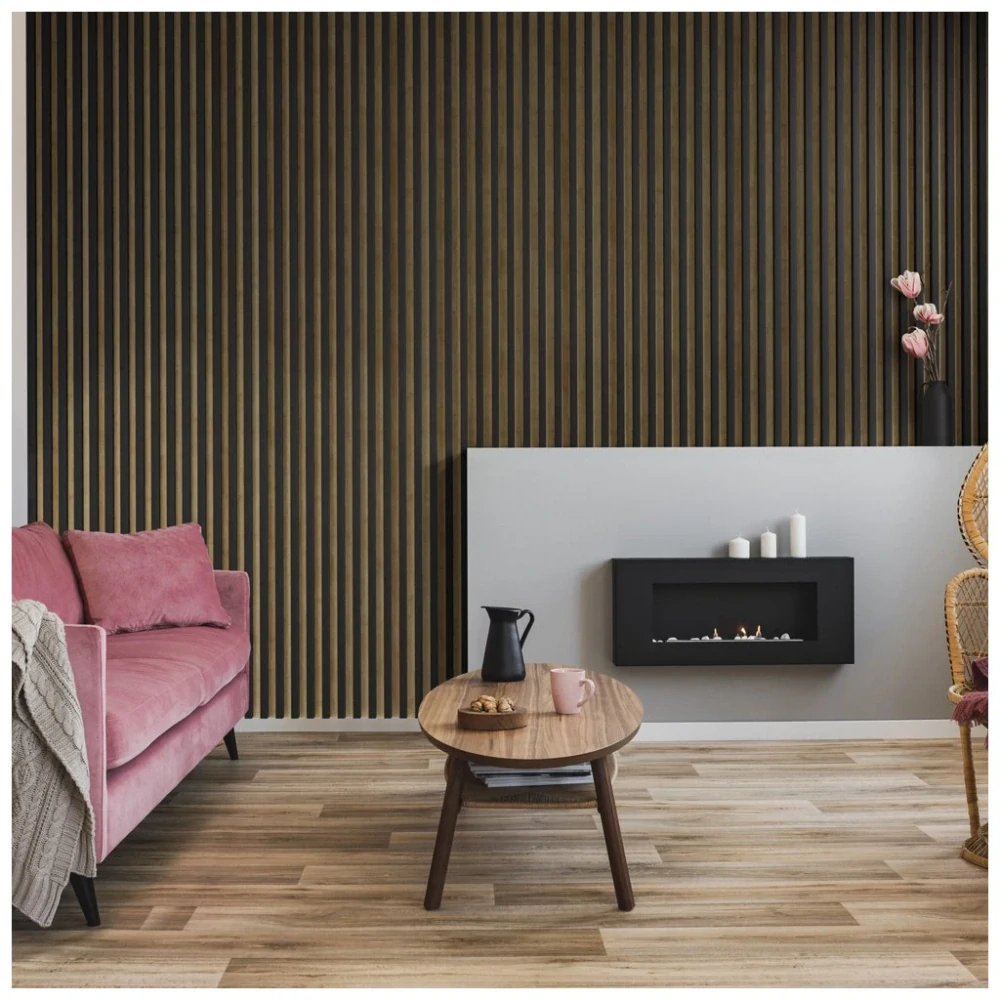 Stenové lamely SLIM 3 ČIERNY/DUB