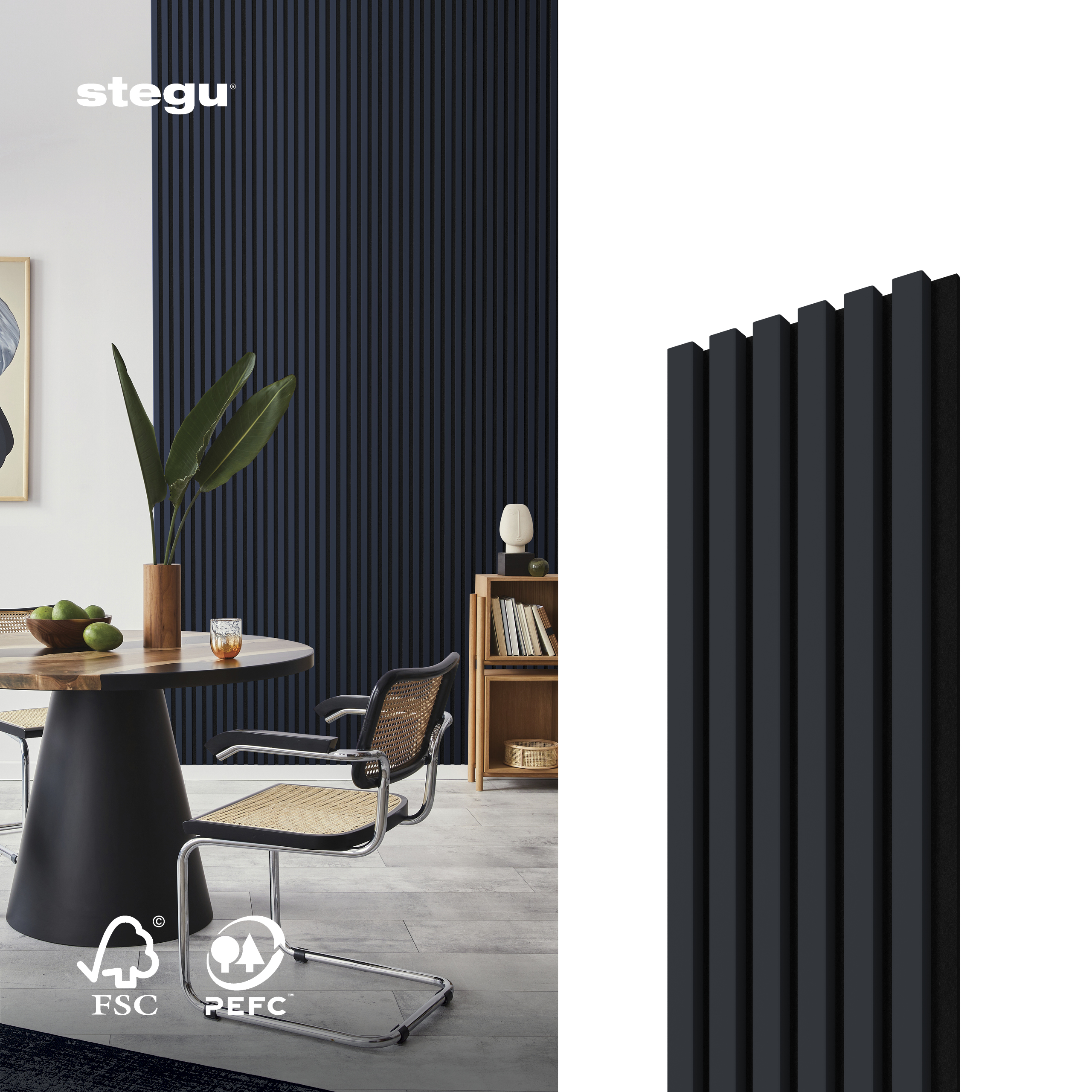 Stenové lamely ACOUSTIC LINE NAVY BLUE