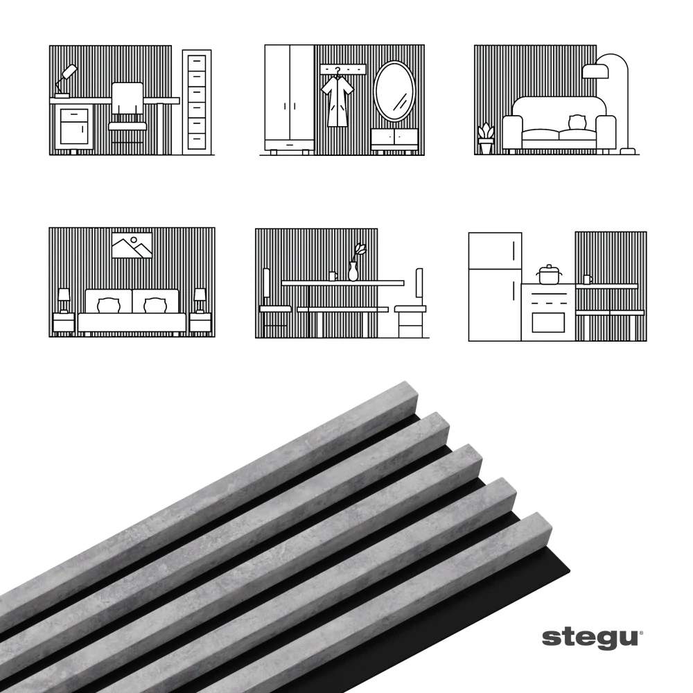 Stenové lamely COMFORT 5 URBAN/ČIERNY