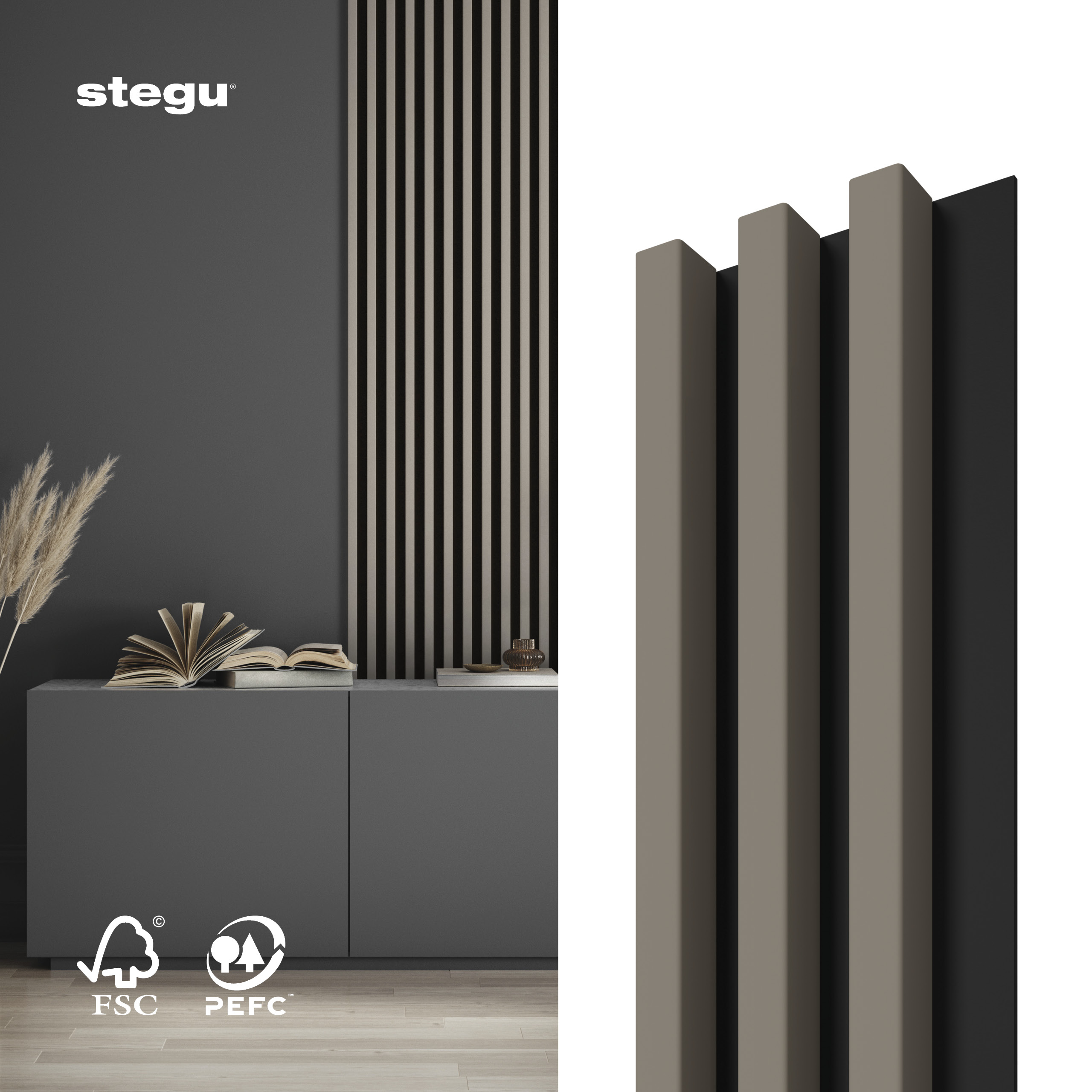 Stenové lamely SLIM 3 - JAPANDI/ČIERNA