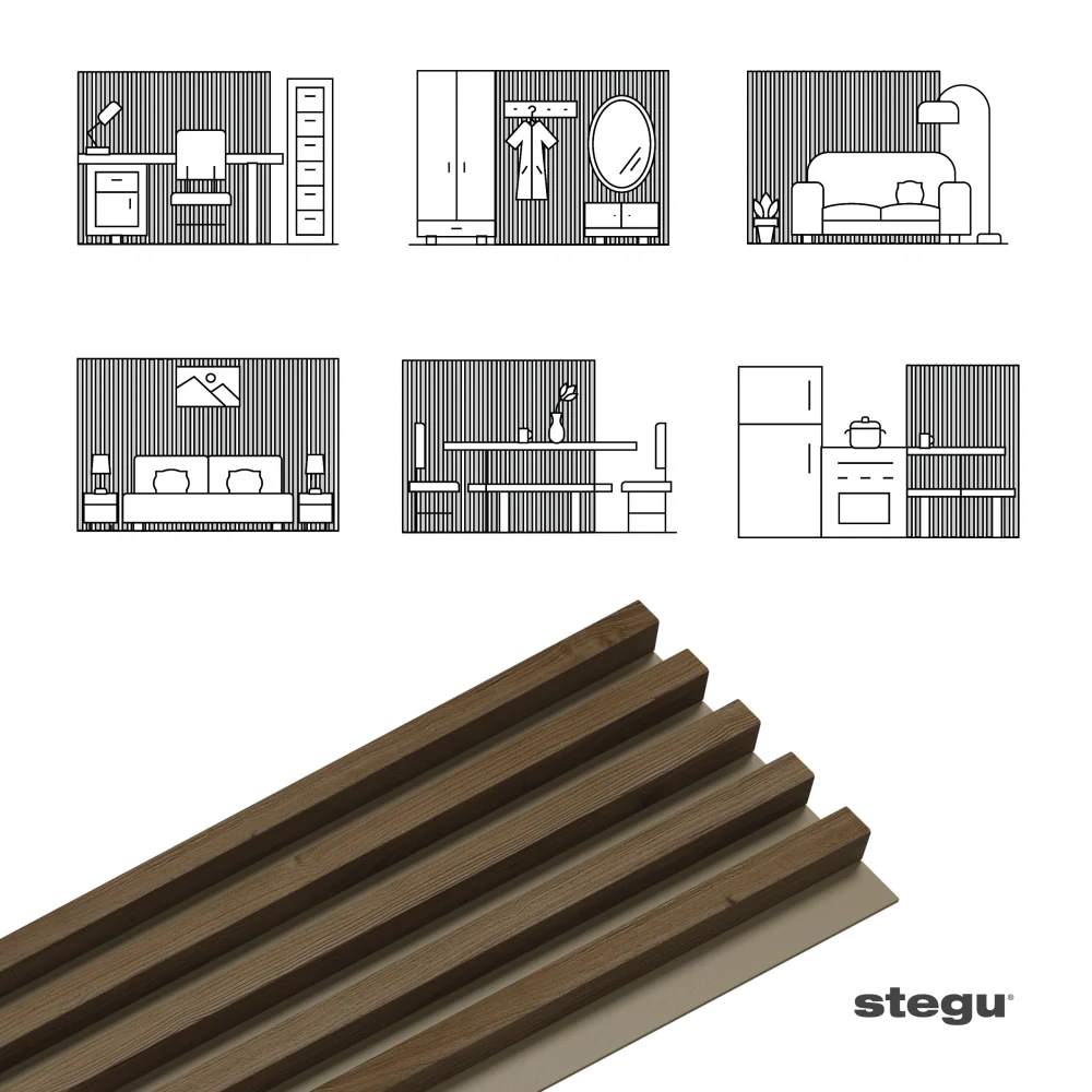 Stenové lamely COMFORT 5 - TOBACCO PINE/KAŠMIR