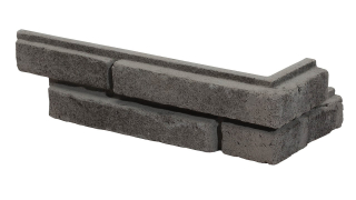 Kamenné rohové obklady DUBLIN 3 ROH - tmavosivé